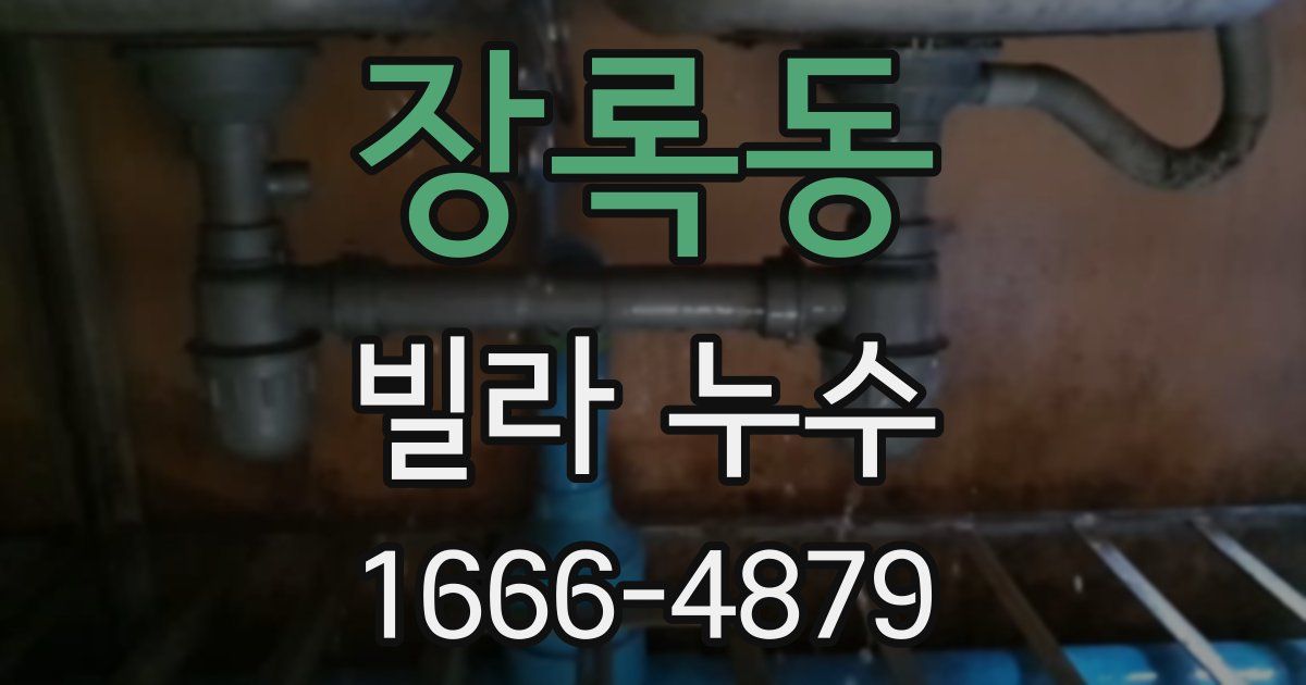 장록동 빌라 누수