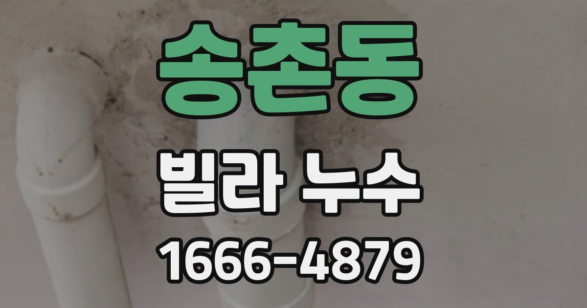 송촌동 빌라 누수
