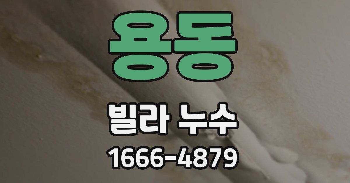 용동 빌라 누수