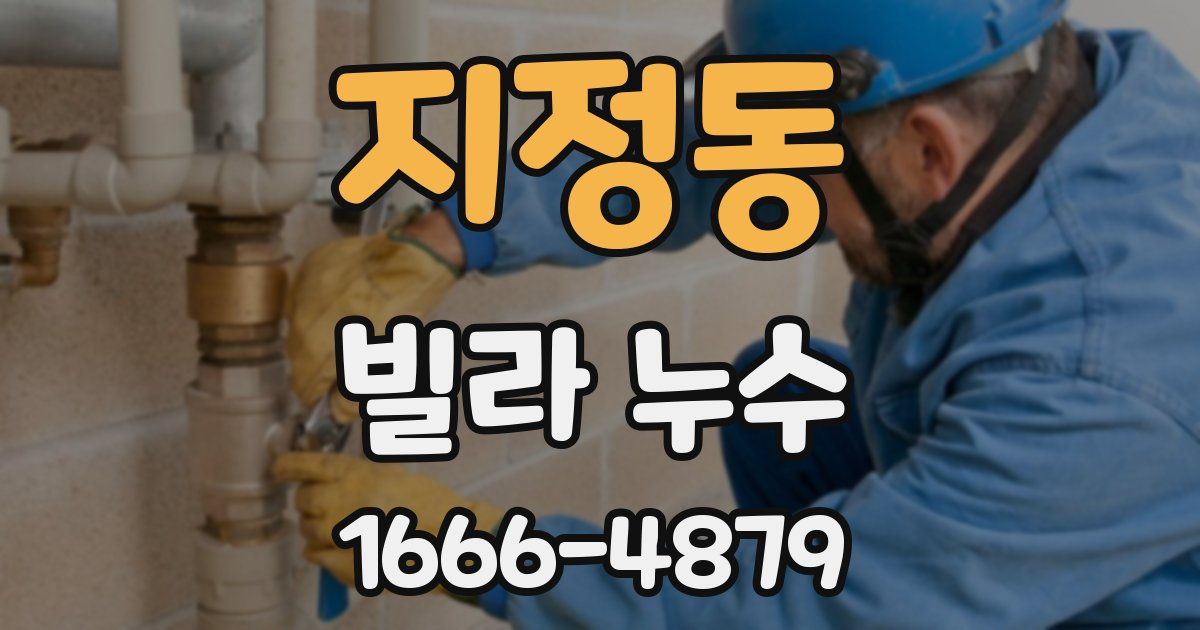 지정동 빌라 누수