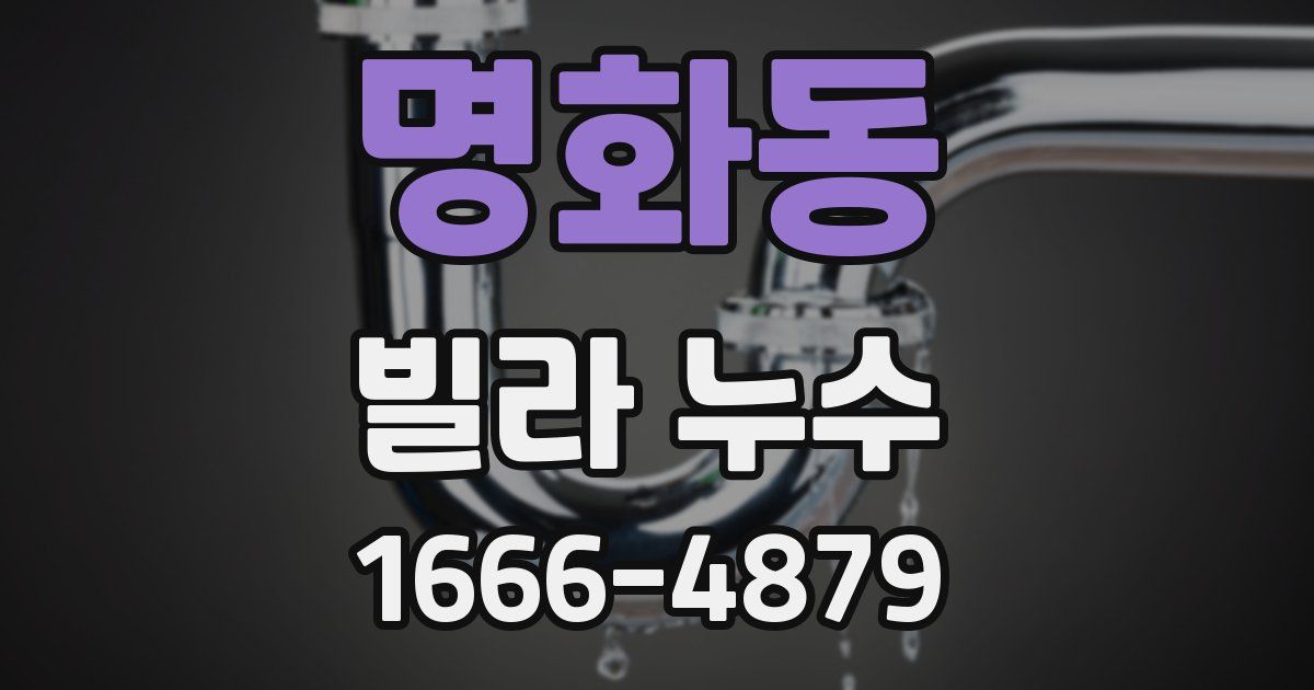 명화동 빌라 누수
