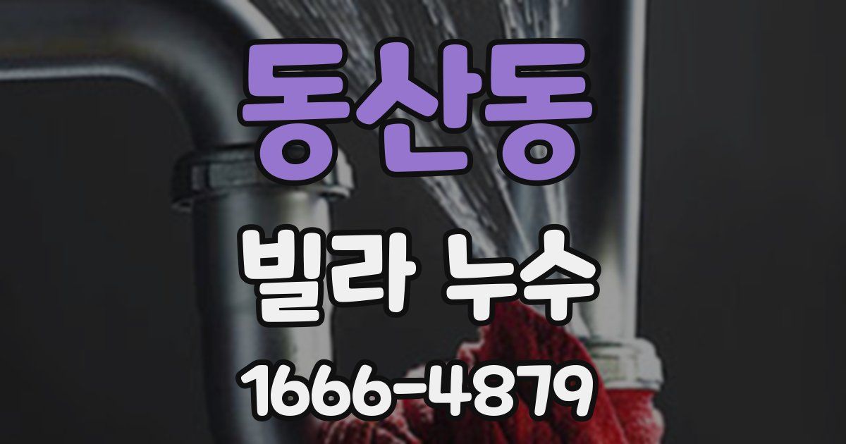 동산동 빌라 누수