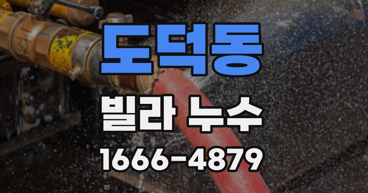 도덕동 빌라 누수