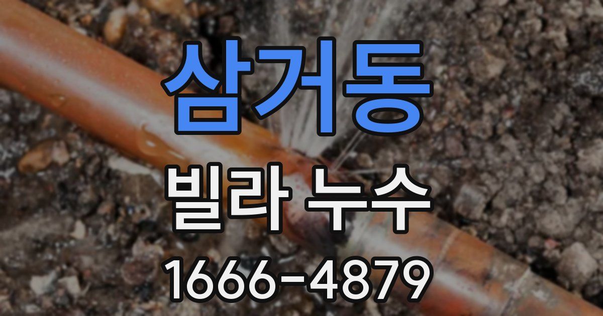 삼거동 빌라 누수
