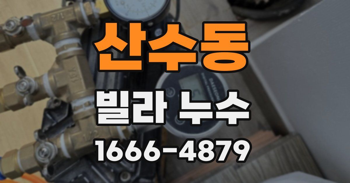 산수동 빌라 누수
