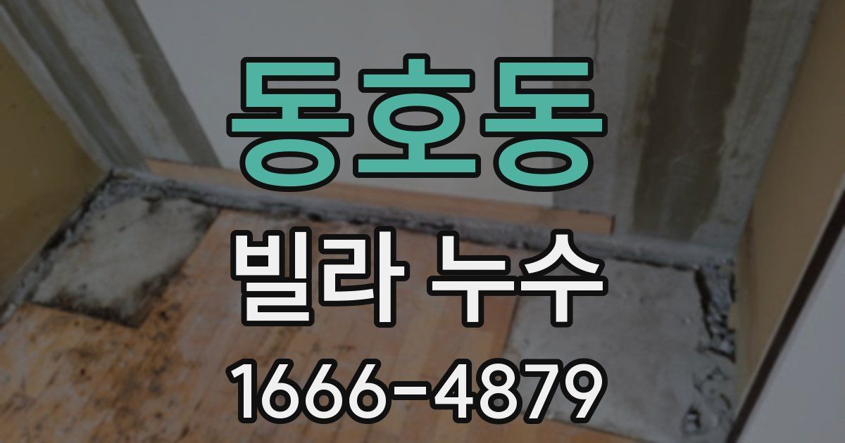 동호동 빌라 누수