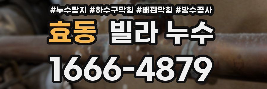효동 빌라 누수