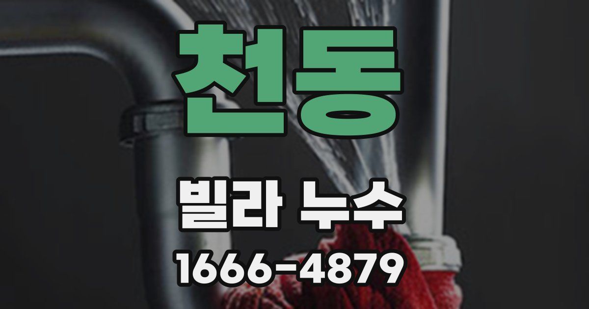 천동 빌라 누수