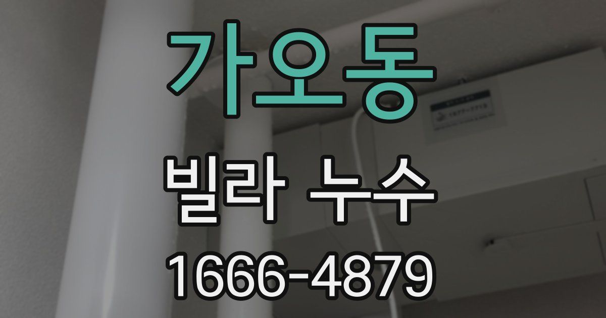 가오동 빌라 누수