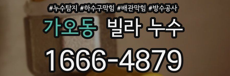 가오동 빌라 누수
