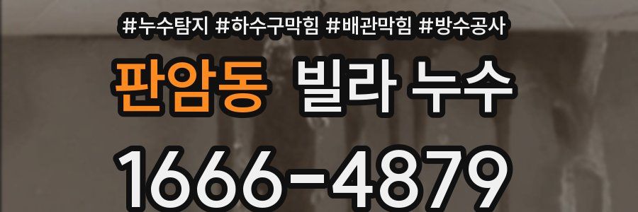 판암동 빌라 누수