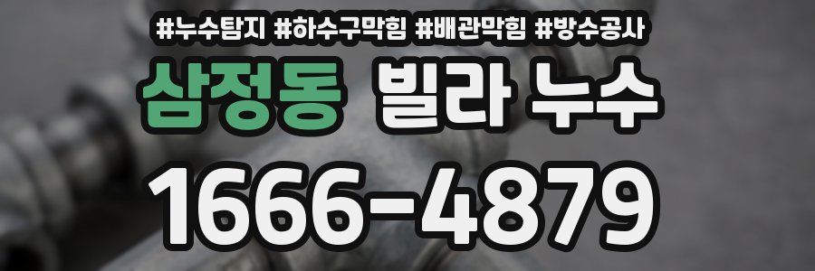 삼정동 빌라 누수