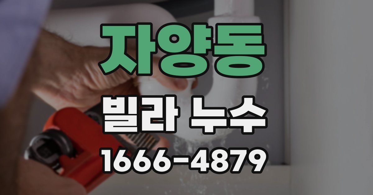 자양동 빌라 누수