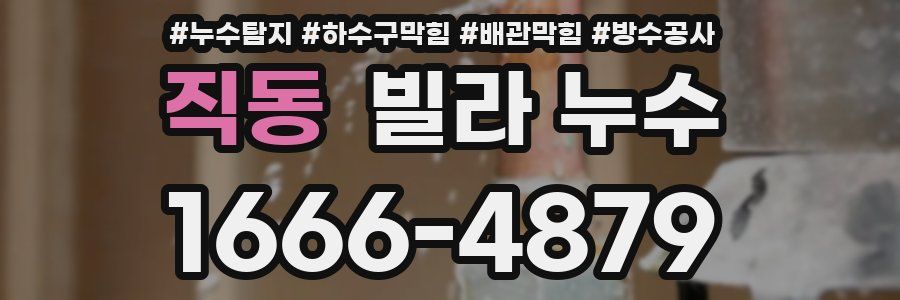 직동 빌라 누수