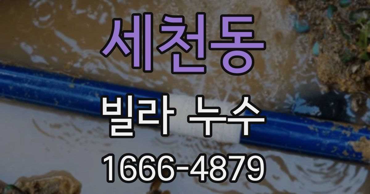 세천동 빌라 누수