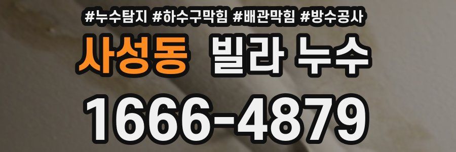 사성동 빌라 누수