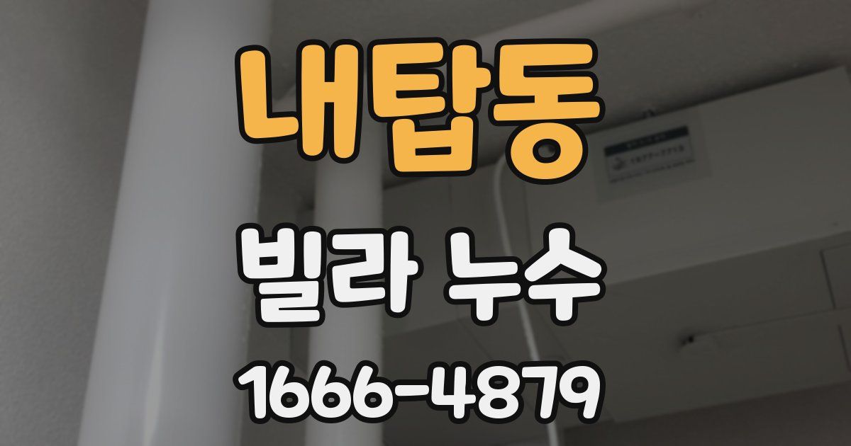 내탑동 빌라 누수