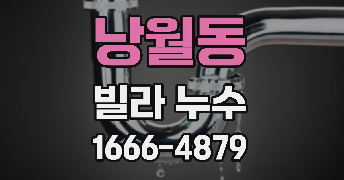 낭월동 빌라 누수