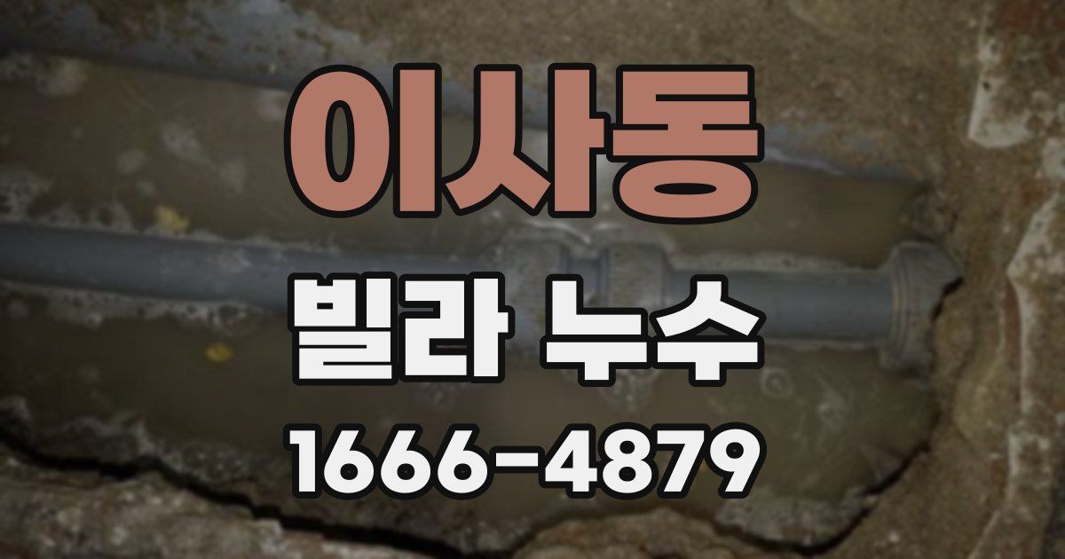 이사동 빌라 누수