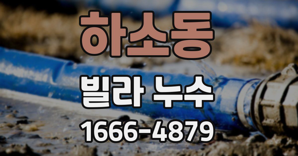 하소동 빌라 누수