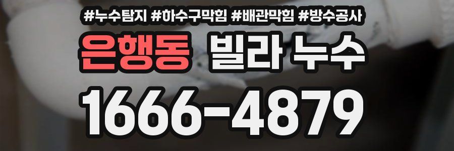 은행동 빌라 누수