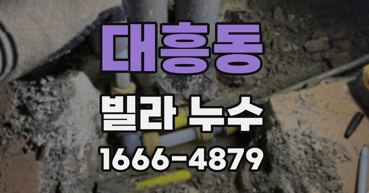 대흥동 빌라 누수