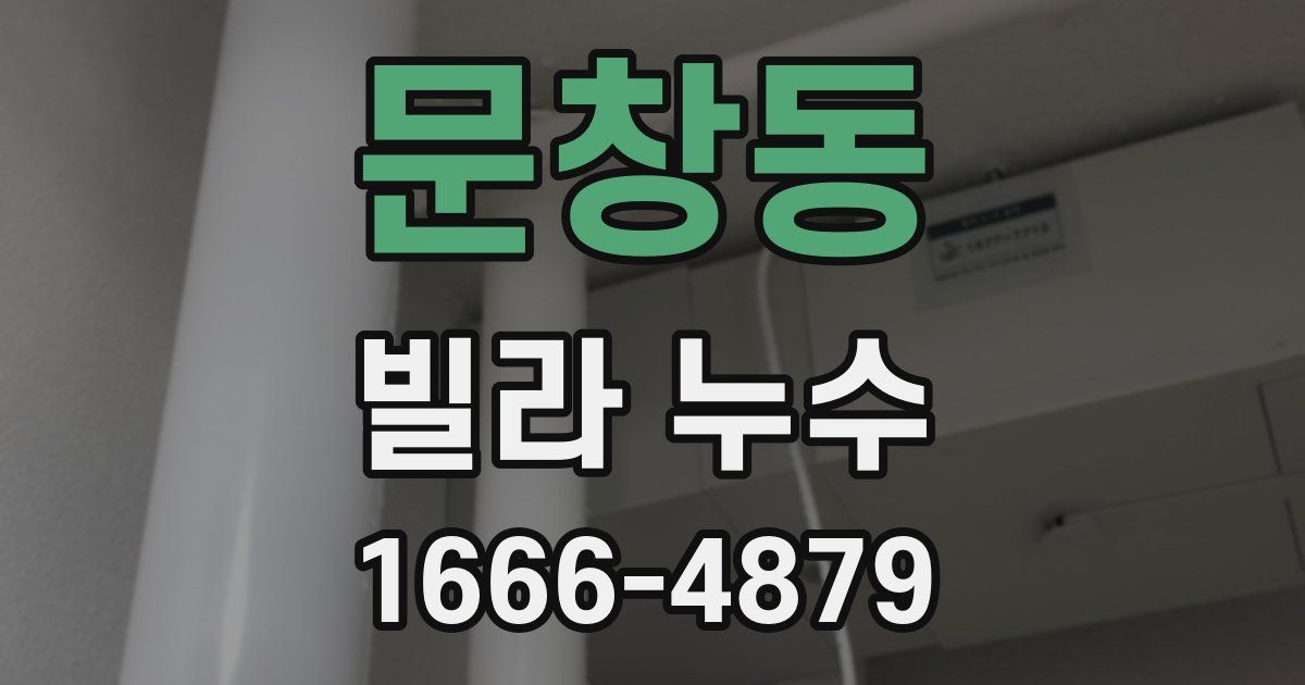 문창동 빌라 누수