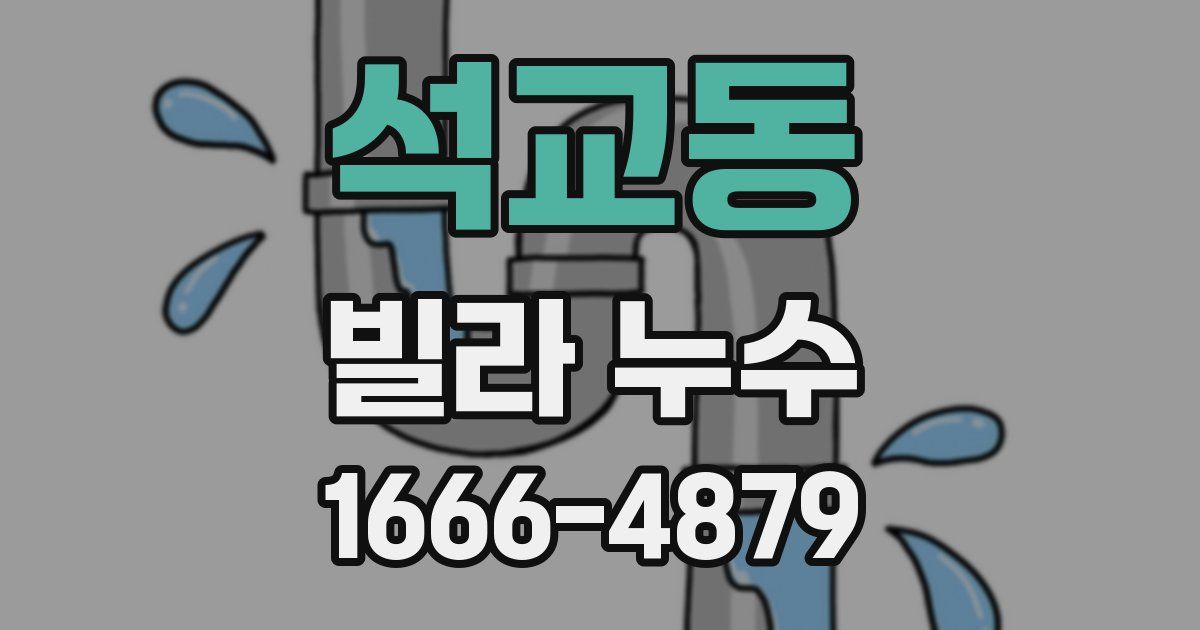 석교동 빌라 누수