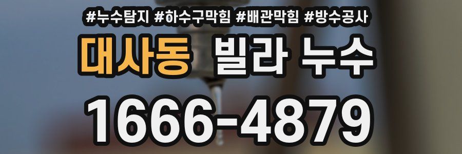 대사동 빌라 누수