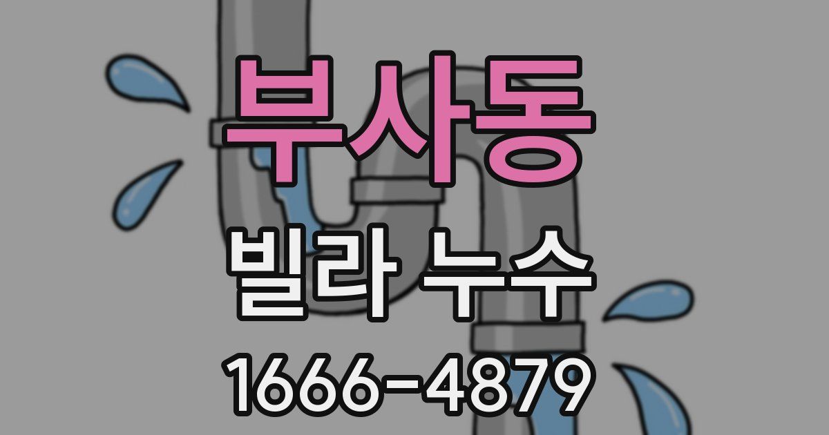 부사동 빌라 누수