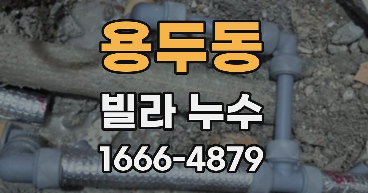 용두동 빌라 누수