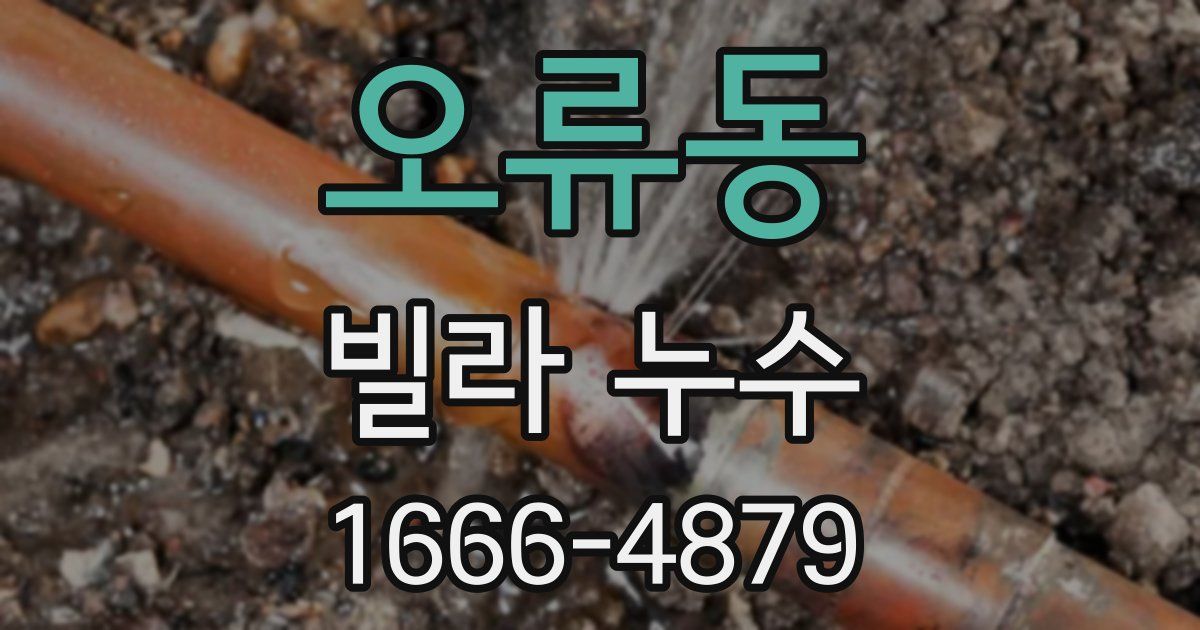 오류동 빌라 누수