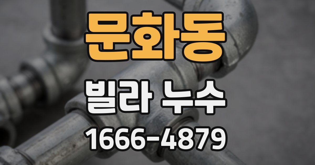 문화동 빌라 누수