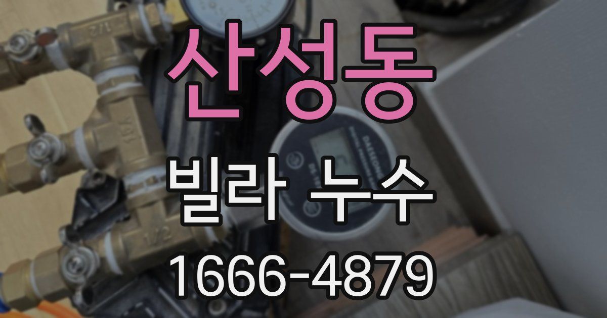 산성동 빌라 누수
