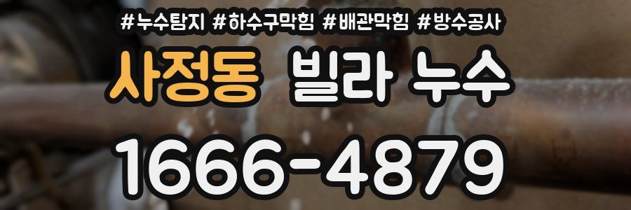사정동 빌라 누수