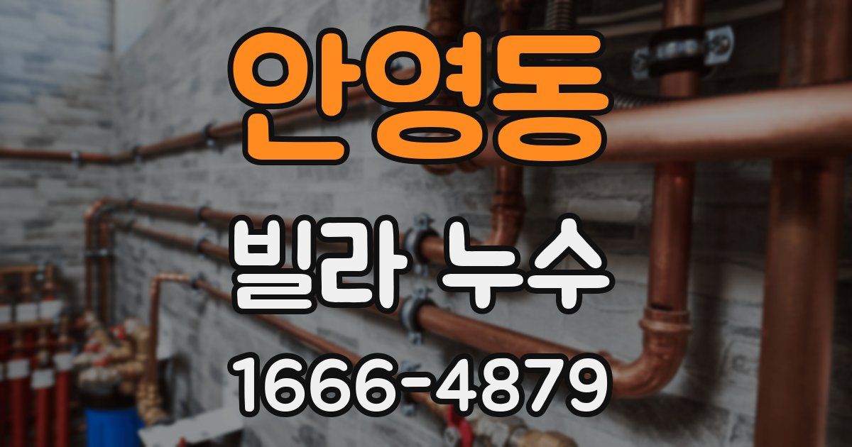 안영동 빌라 누수