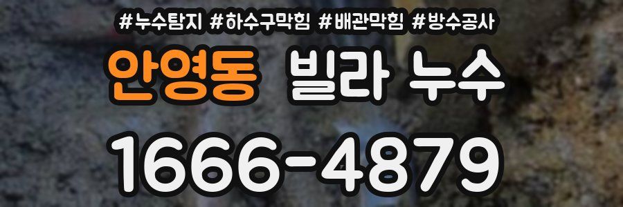 안영동 빌라 누수