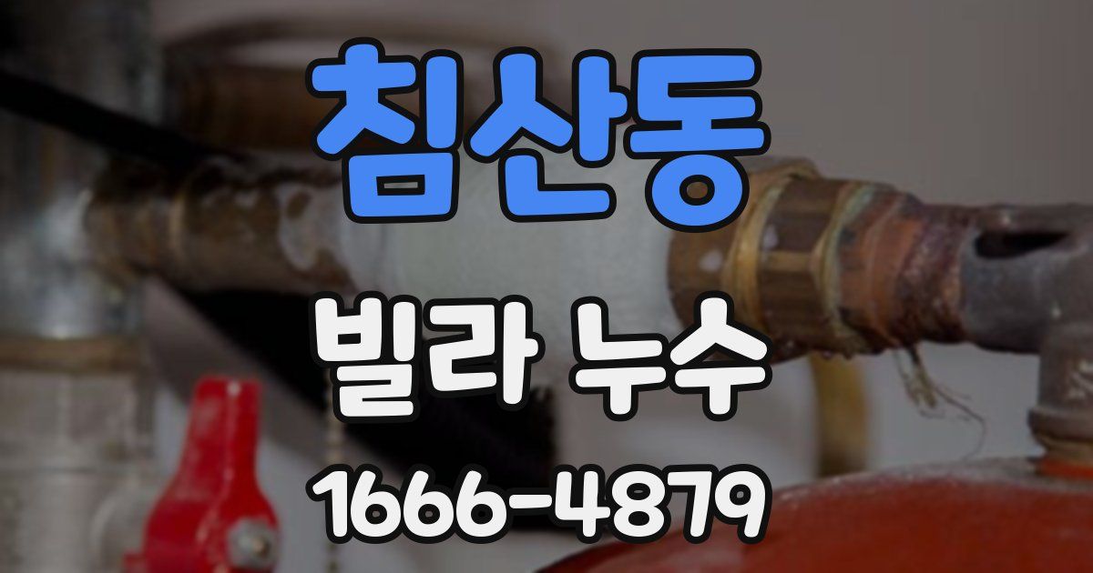 침산동 빌라 누수