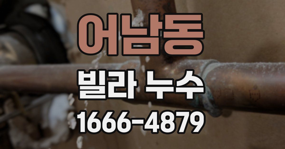 어남동 빌라 누수