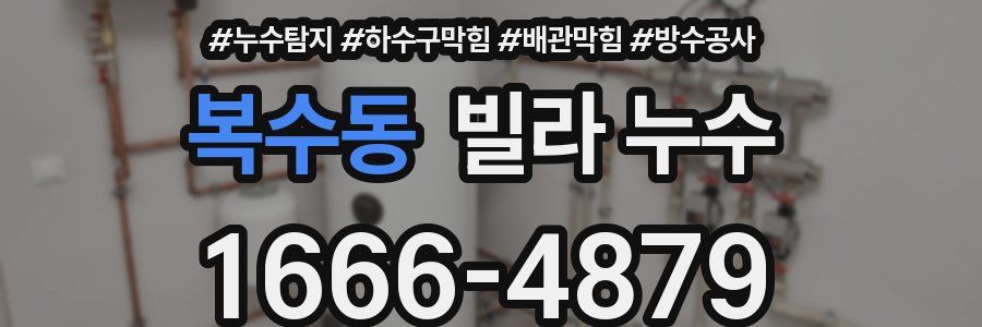 복수동 빌라 누수
