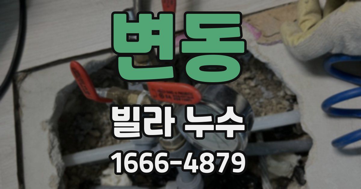 변동 빌라 누수
