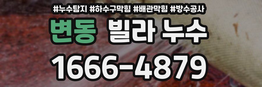 변동 빌라 누수