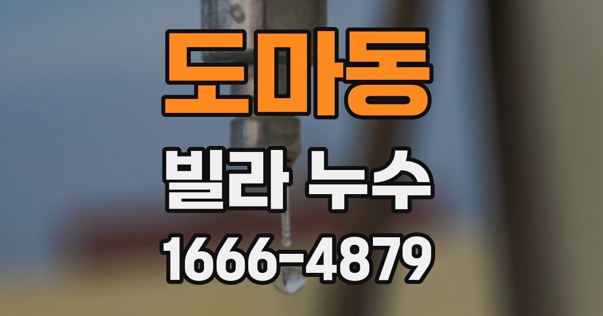도마동 빌라 누수