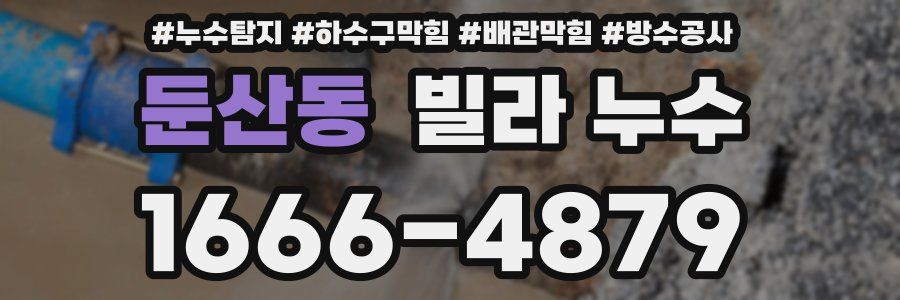 둔산동 빌라 누수