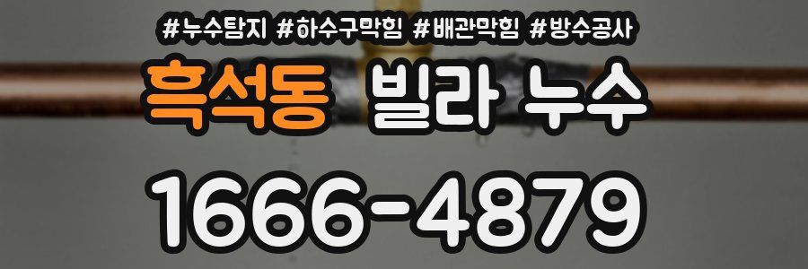 흑석동 빌라 누수