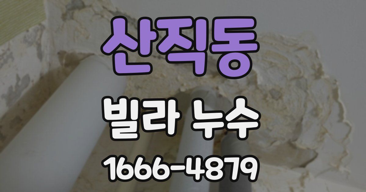 산직동 빌라 누수