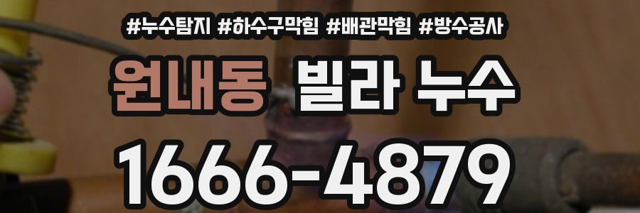 원내동 빌라 누수