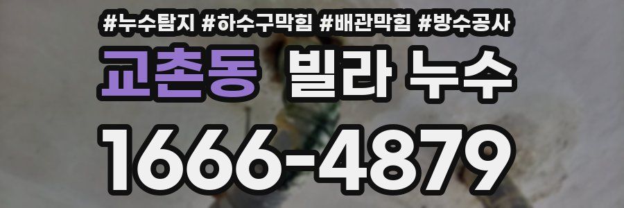 교촌동 빌라 누수
