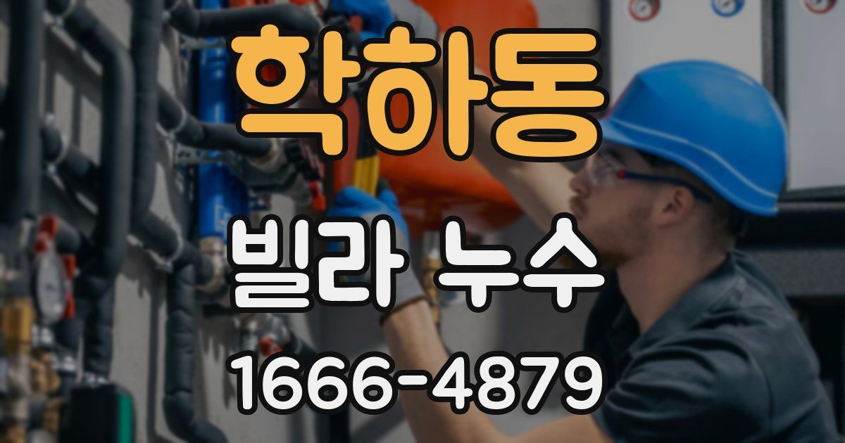 학하동 빌라 누수