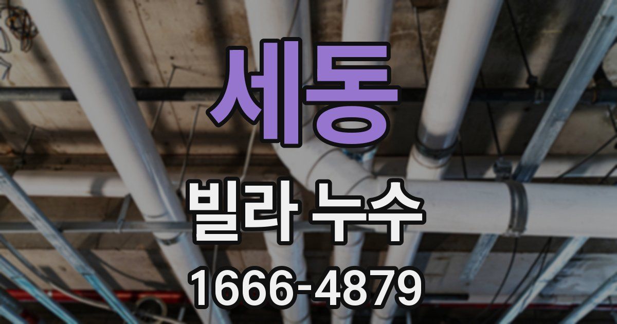 세동 빌라 누수